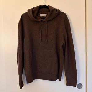 Everlane Men's The Felted Merino Hoodie - Brown/Purple, M